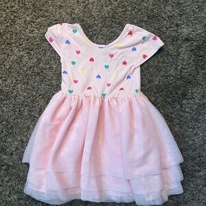 Old Navy Pink Dress with Heart Patterns